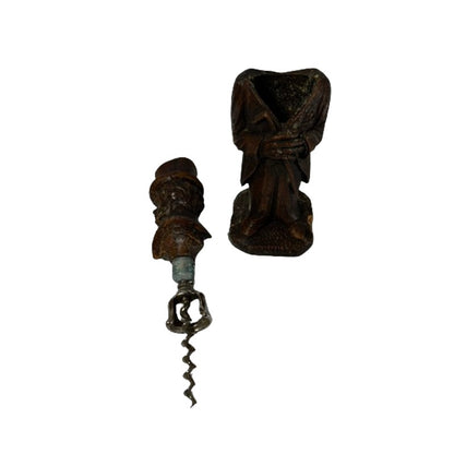 1940s Syroco The Old Codger, Wine Bottle Opener, Corkscrew, Retro Barware - Yesterdays Collective