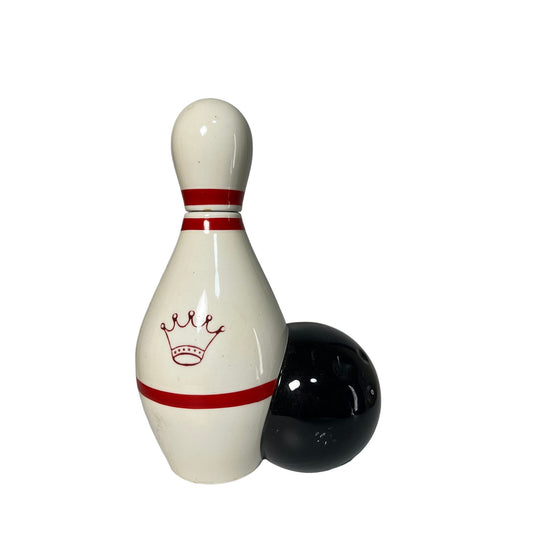 Vintage Ceramic Bowling Ball Pin Whiskey Decanter - Made in Japan - Yesterdays Collective