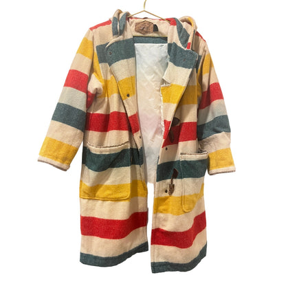 Vintage Woolrich Hudson Stripe Wool Blanket Jacket Coat Striped