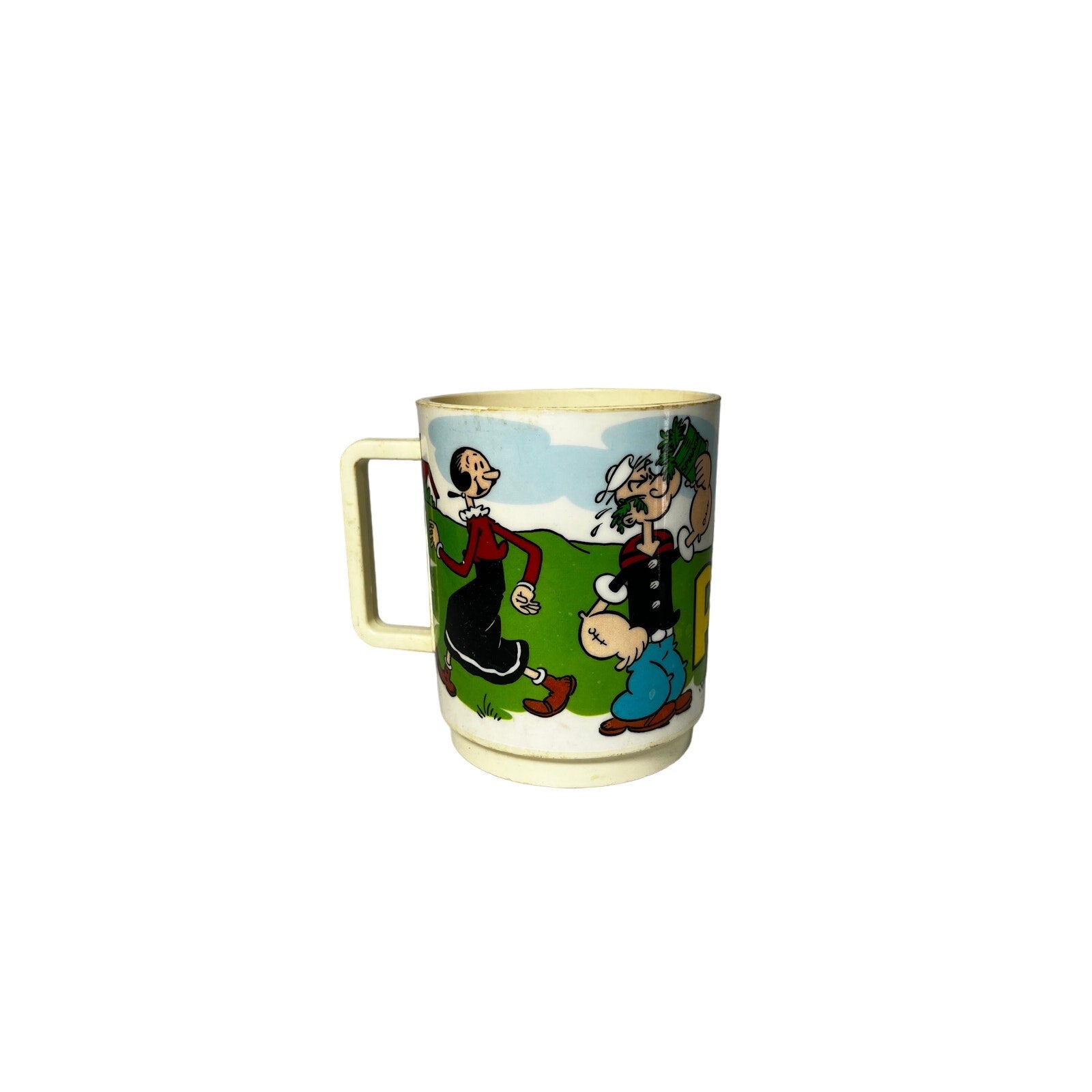 1979 Popeye Plastic Deka Mug - Scarce Vintage Collectible - Yesterdays Collective