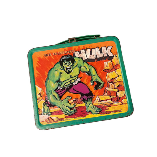 1978 The Incredible Hulk Marvel Vintage Metal Lunch Box by Aladdin Tiger Willy