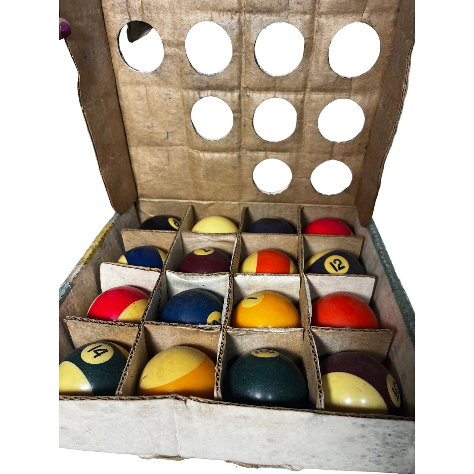 Vintage American Billiard Pool Balls Set - Original Box - Yesterdays Collective