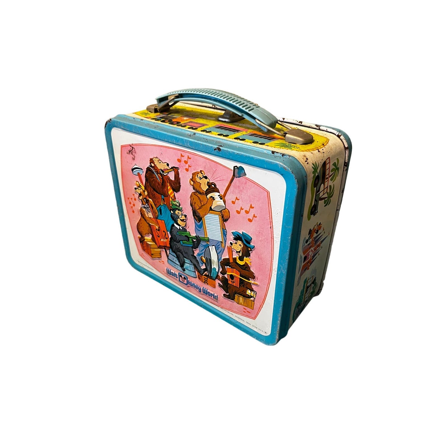 1970s Walt Disney 50 Years Commemorative Metal Lunch Box by Aladdin Tiger Willy