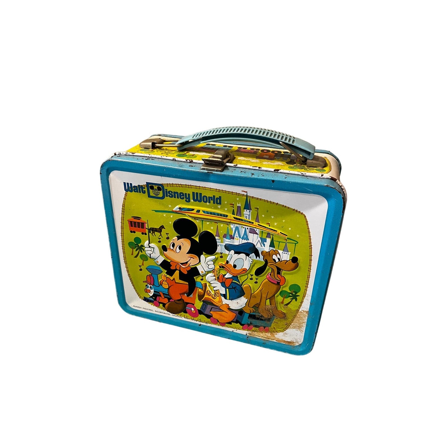 1970s Walt Disney 50 Years Commemorative Metal Lunch Box by Aladdin Tiger Willy