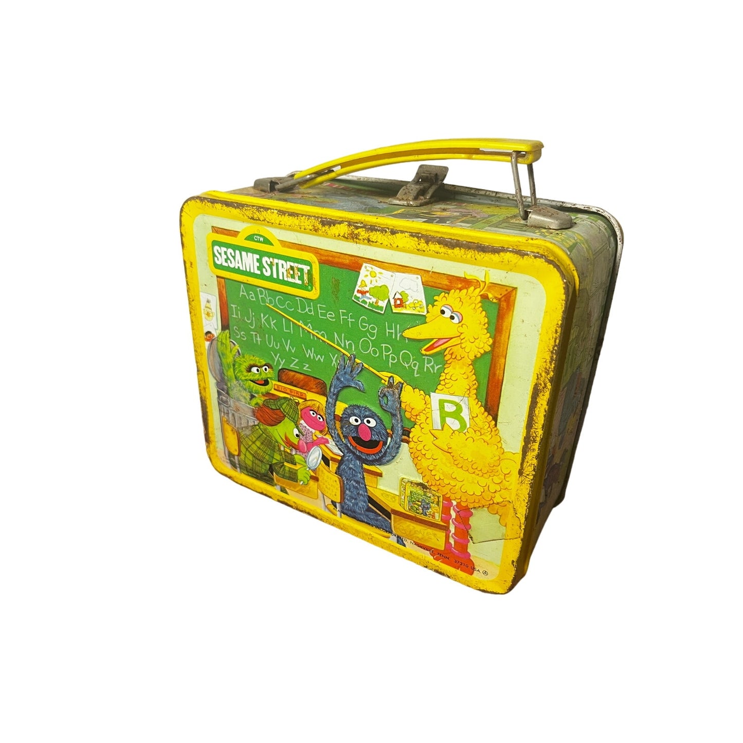 Vintage 1977 Sesame Street metal lunchbox by Aladdin Industries