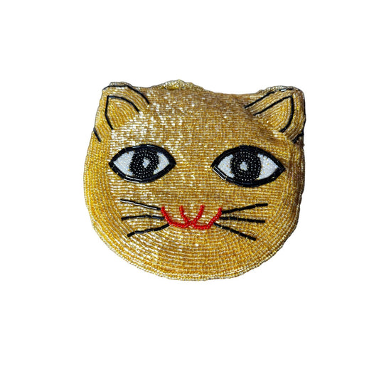 Vintage Adorable Beaded Kitty Coin Purse - Perfect Accessory for Cat Lovers! Tiger Willy