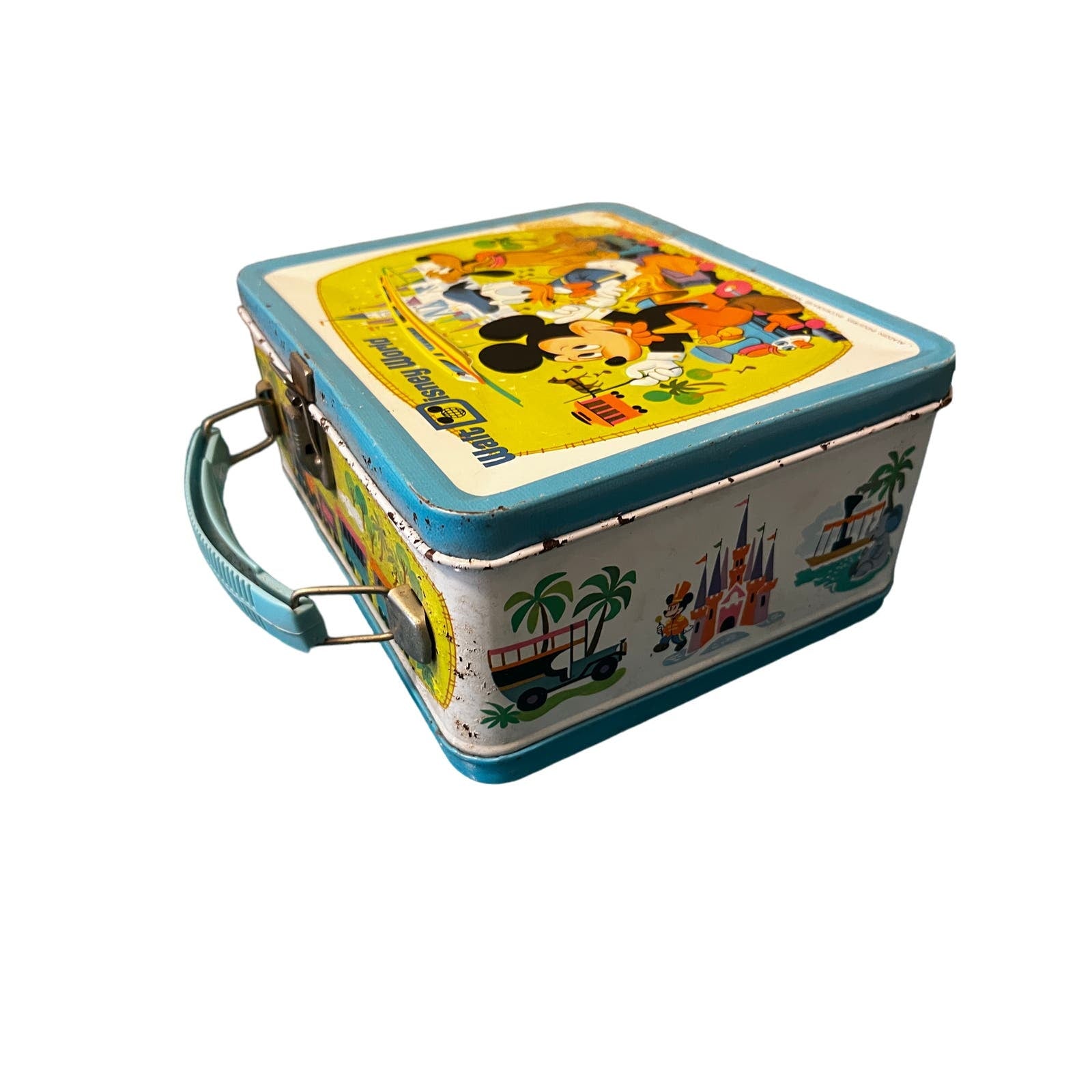 1970s Walt Disney 50 Years Commemorative Metal Lunch Box by Aladdin Tiger Willy