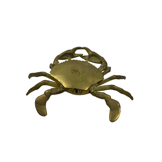 Vintage Brass Crab MCM Mid Century Modern Ashtray/Trinket Box - Yesterdays Collective