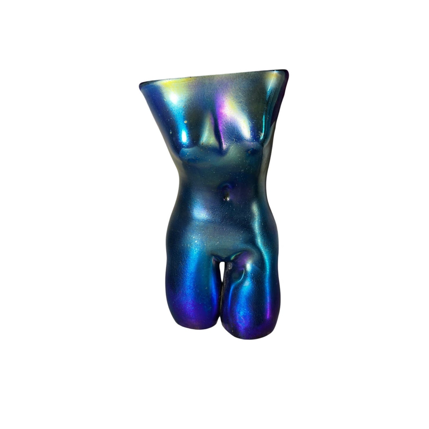 Aurora Carnival Glass Aphrodite Women's Body Vase Tiger Willy