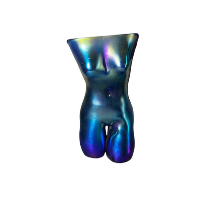 Aurora Carnival Glass Aphrodite Women's Body Vase Tiger Willy