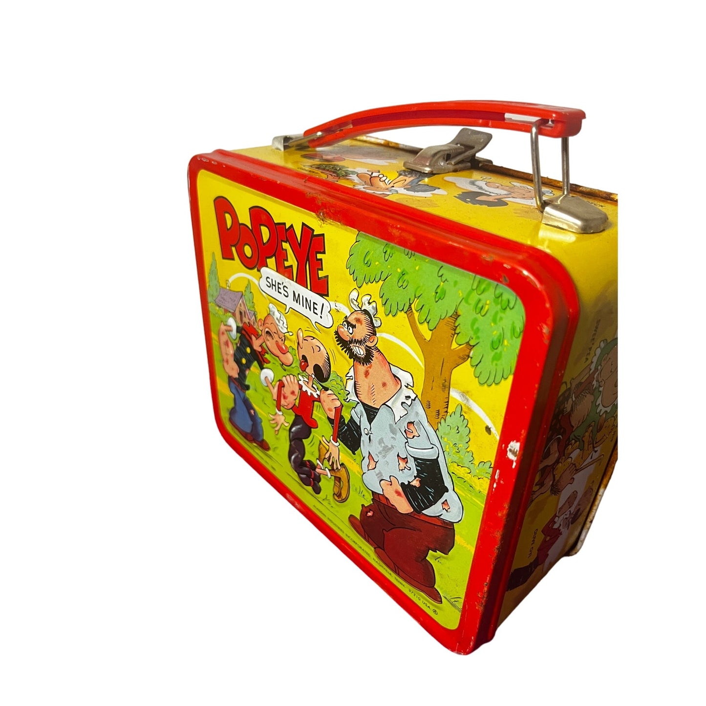 Vintage 1980 Popeye Metal Lunchbox w/ Thermos