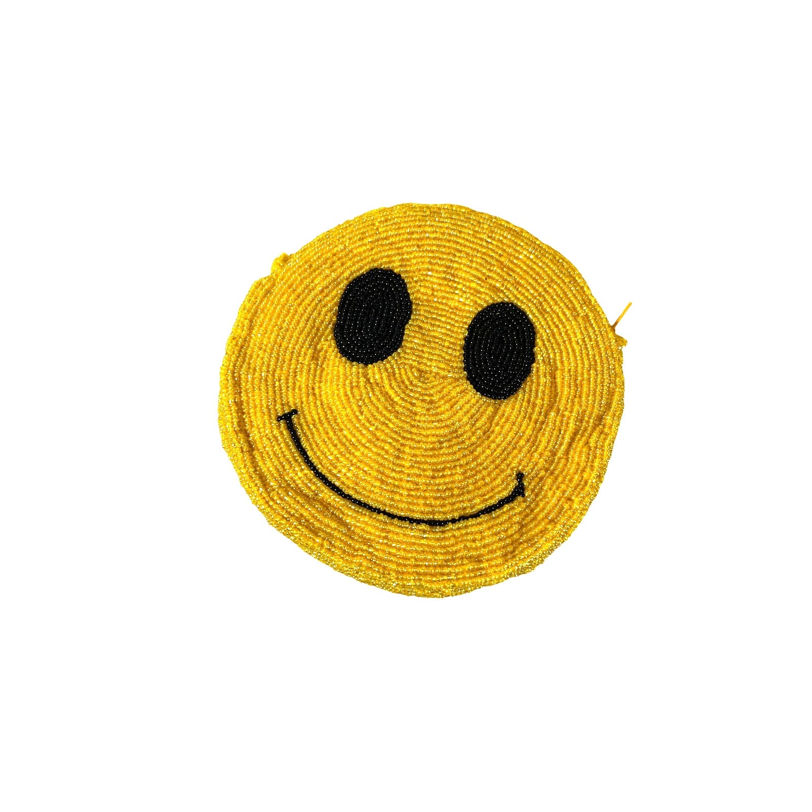 Happy Beaded Smiley Face Coin Purse - Yesterdays Collective