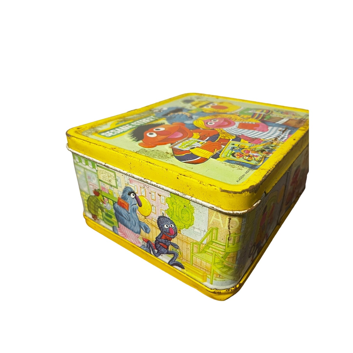 Vintage 1977 Sesame Street metal lunchbox by Aladdin Industries