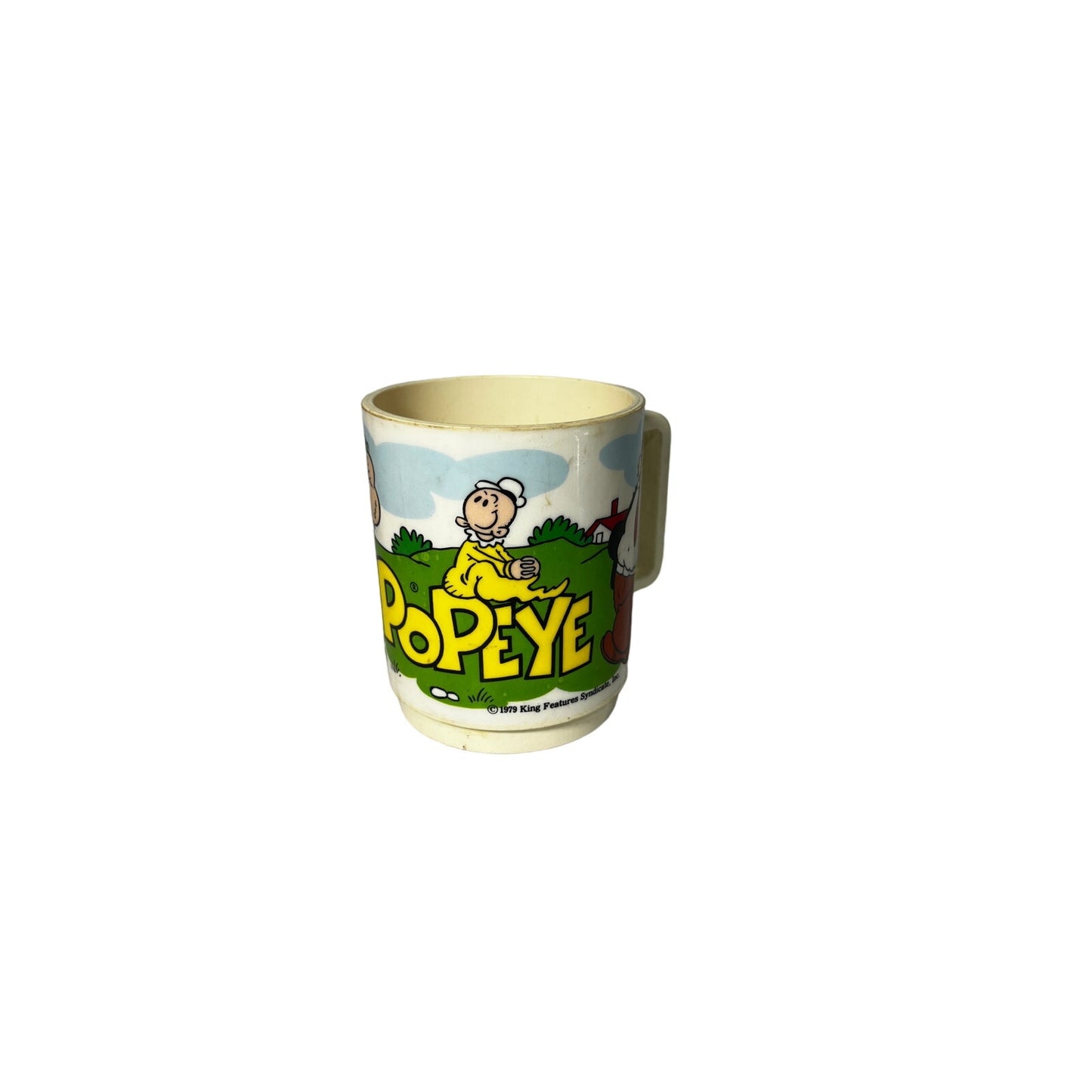 1979 Popeye Plastic Deka Mug - Scarce Vintage Collectible - Yesterdays Collective